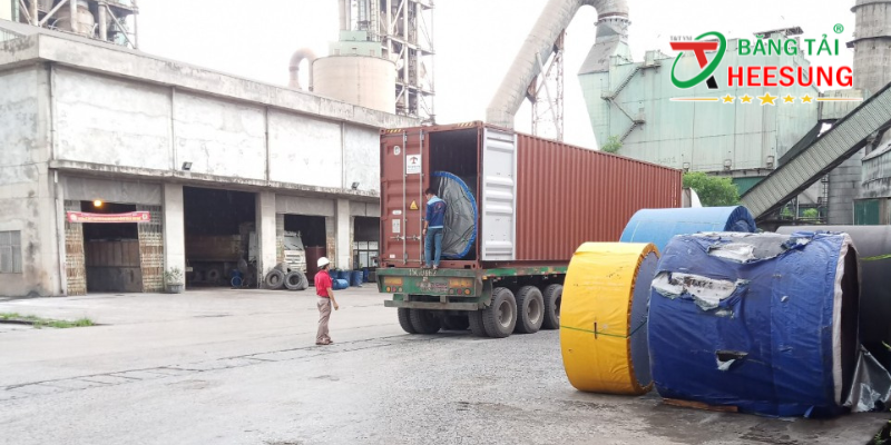 Cung cấp băng tải cao cấp Heesung cho nhà máy xi măng Phúc Sơn