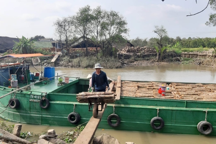 khu vực sản xuất than củi