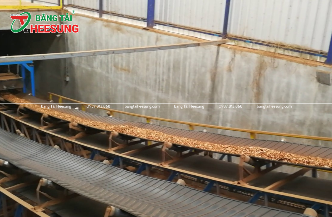 băng tải dăm gỗ
