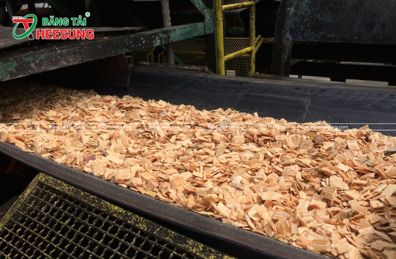 băng tải dăm gỗ