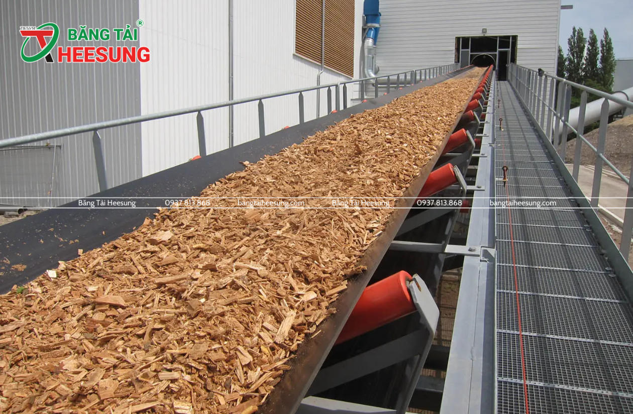 băng tải dăm gỗ