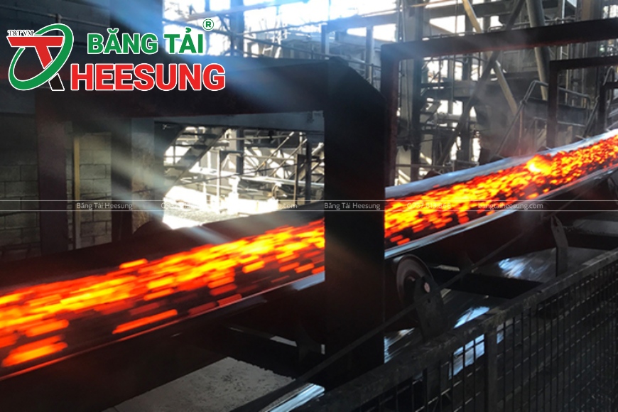 băng tải kháng cháy dùng trong hầm lò