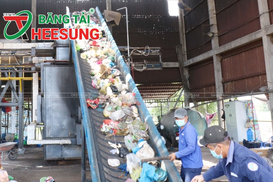 băng tải ngành xử lý rác