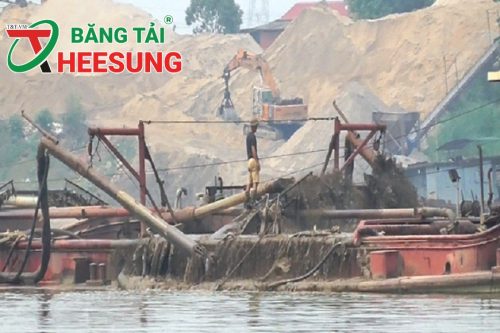 Băng tải cát sông Mã