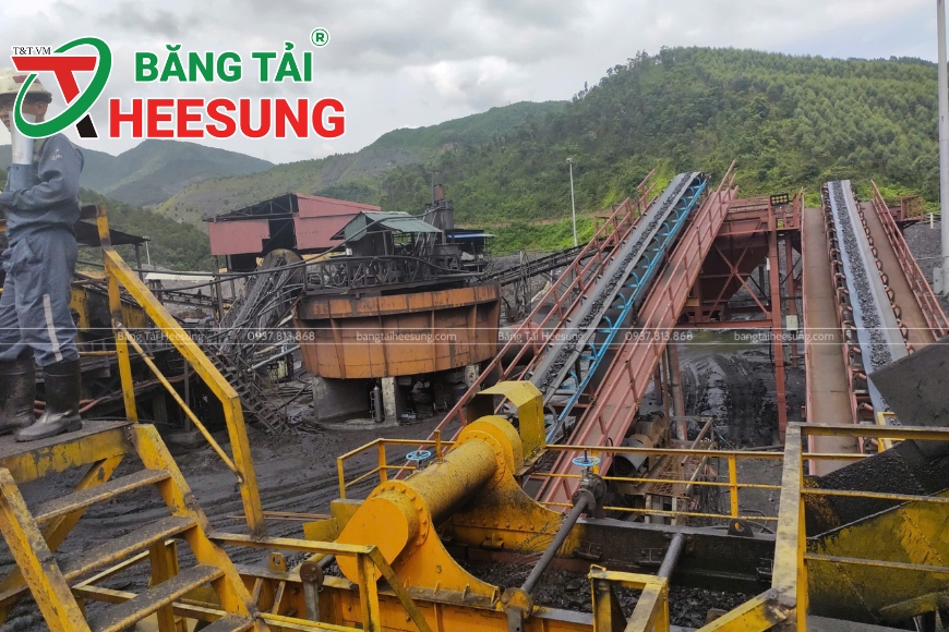 băng tải Heesung trong ngành than