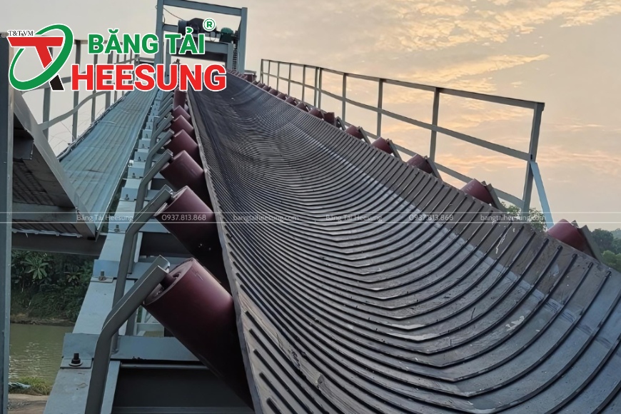 băng tải gân V tải liệu