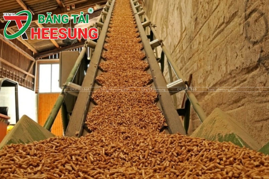 băng tải ngành viên nén gỗ