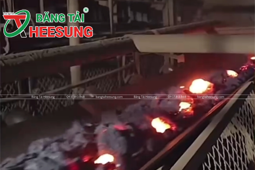 băng tải chịu nhiệt trong khai thác mỏ