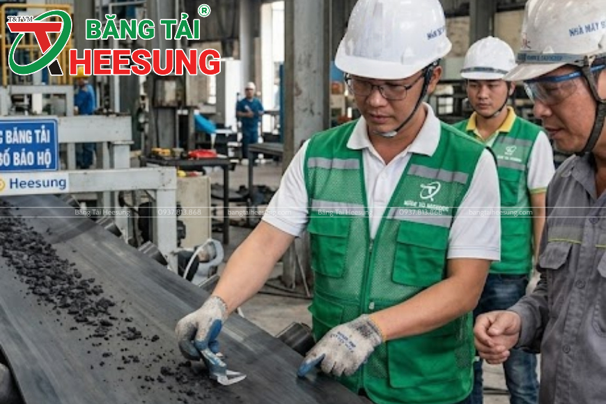 kiểm tra băng tải cao su