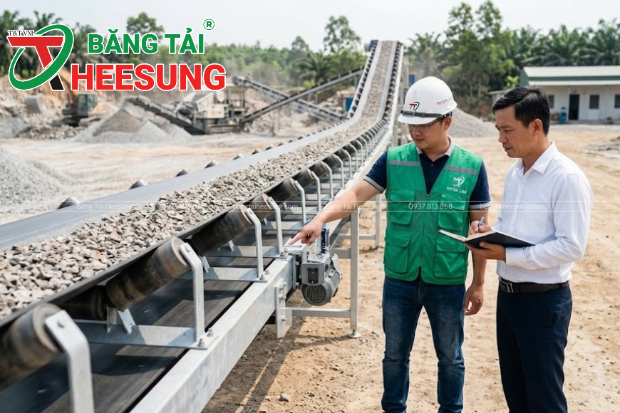 kiểm tra đặc tính của băng tải cao su